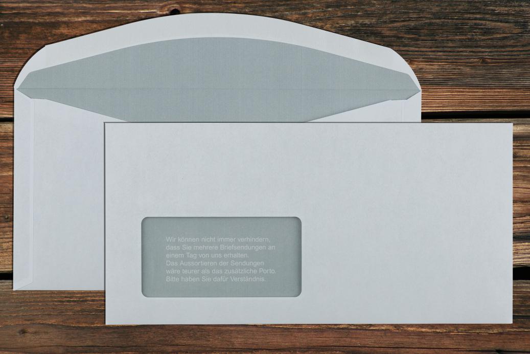 Kuvertierhüllen mit Fenster C6/5 114x229 mm Nassklebend Weiß 80 g/qm